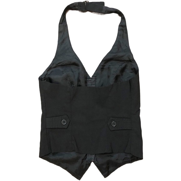 Vintage Le Chateau Black Halter Vest - Picture 4 of 17